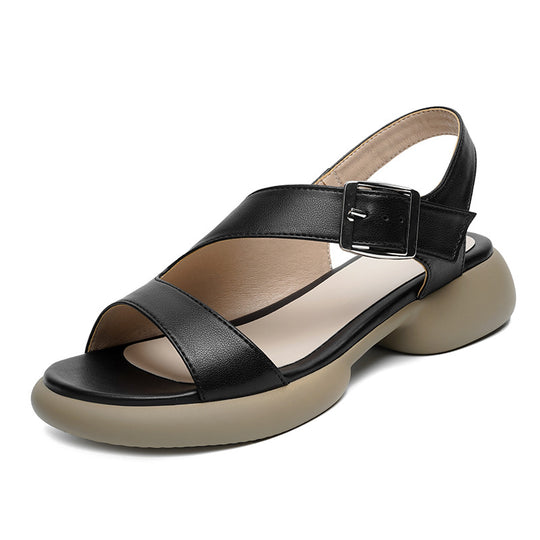 Damen Komfortable Riemchen-Sandalen mit verstellbarem Fesselriemen und stoßdämpfender Sohle R&B