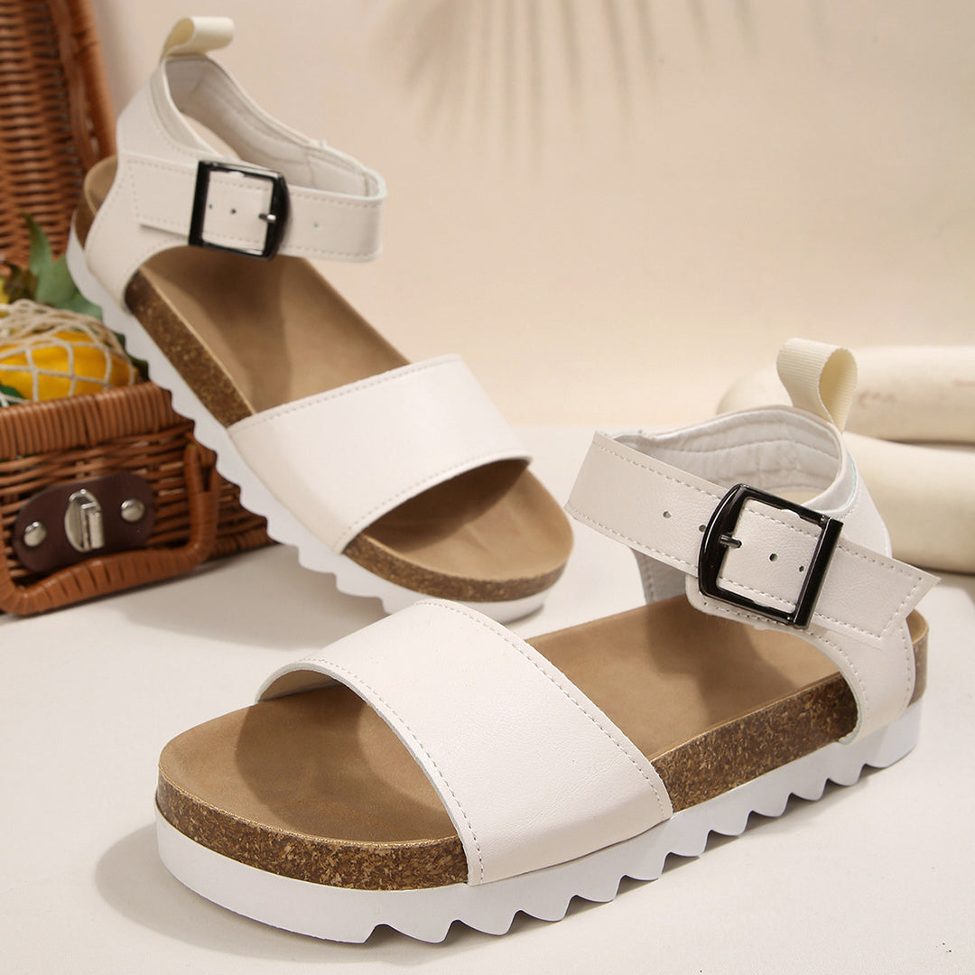 Damen Komfortable Riemchensandalen mit gepolstertem Fußbett und verstellbarem Riemen R&B