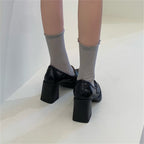 Damen Elegante und komfortable Mokassins mit blockierendem Absatz R&B