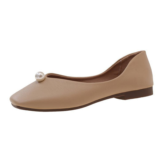 Damen elegante Ballerinas mit perlmuttfarbenem Akzent R&B