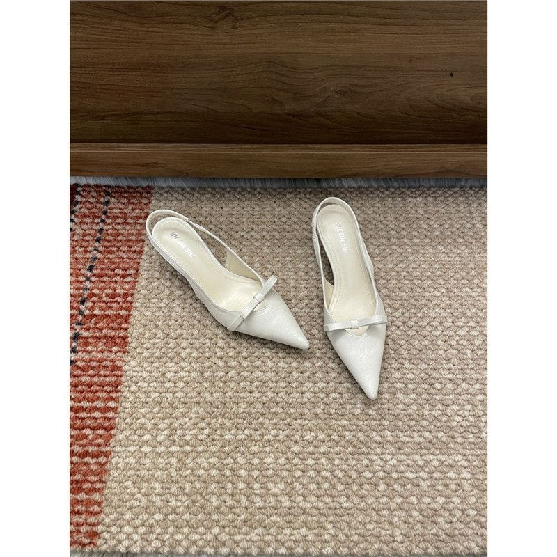 Damen elegante Slingback-Pumps mit zarter Schleifenapplikation R&B