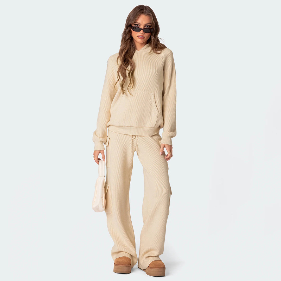 Damen Bequemer Hoodie mit Struktur R&B