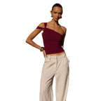 Damen asymmetrisches Top mit einem Schulter