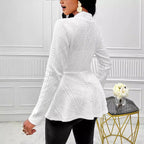 Damen elegante Blazerjacke mit strukturiertem Design und taillierter Silhouette R&B