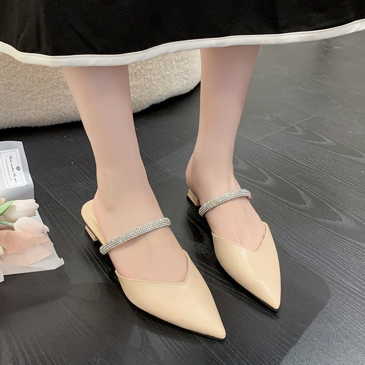 Damen elegante Slingback-Pumps mit funkelndem Riemen R&B
