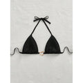 Damen Triangel-Bikinioberteil mit verstellbaren Trägern und elegantem Goldverschluss R&B