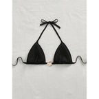 Damen Triangel-Bikinioberteil mit verstellbaren Trägern und elegantem Goldverschluss R&B