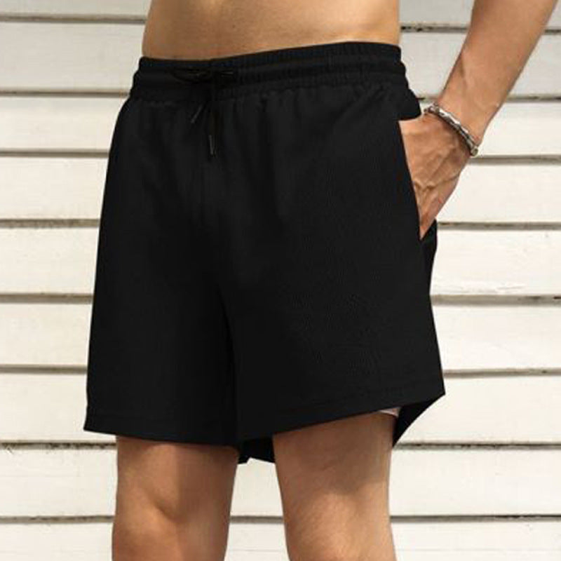 Herren nan zweilagige Schwimmshorts mit innerer Kompressionshose und seitlicher Smartphone-Tasche R&B