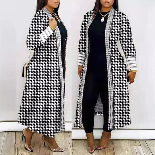 Damen modische lange Jacke R&B