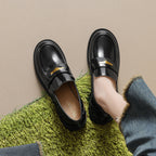 Damen Mokassins mit elegantem Goldakzent