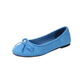 Damen Ballerinas mit zartem Schleifendetail und weichem Veloursleder R&B