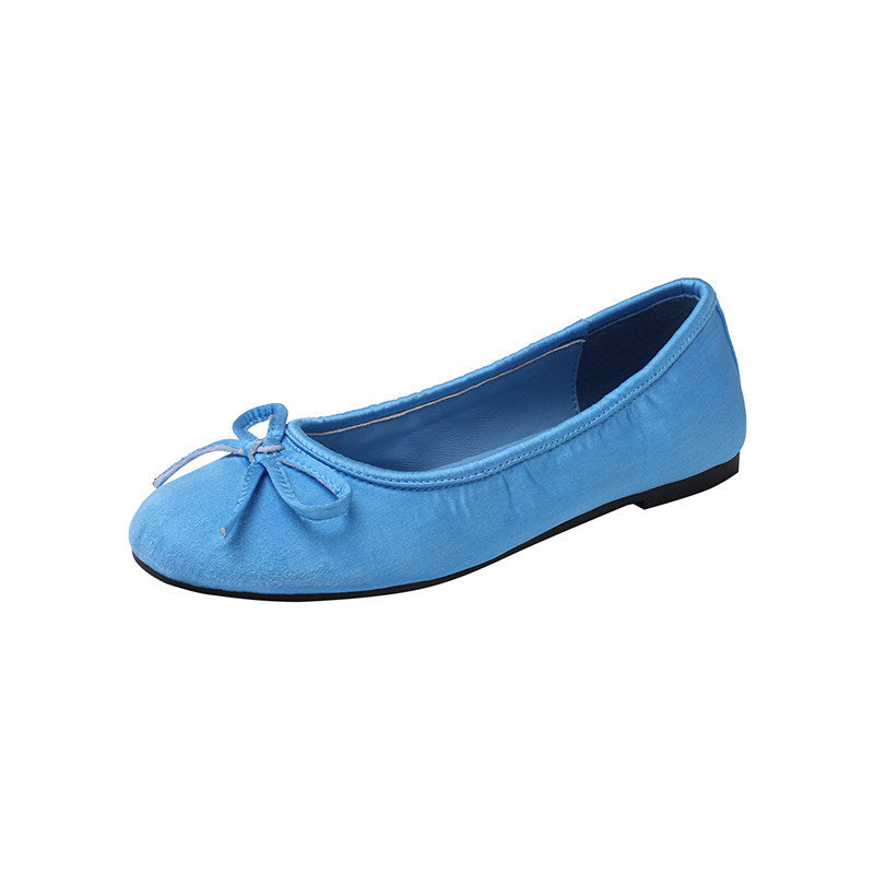 Damen Ballerinas mit zartem Schleifendetail und weichem Veloursleder R&B