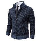Herren moderner Strickjacke mit floralem Zopfdesign R&B
