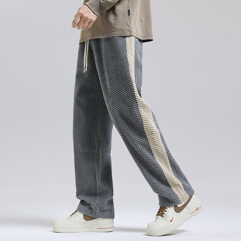 Damen Freizeithose mit strukturiertem Gewebe und seitlichem Streifen R&B