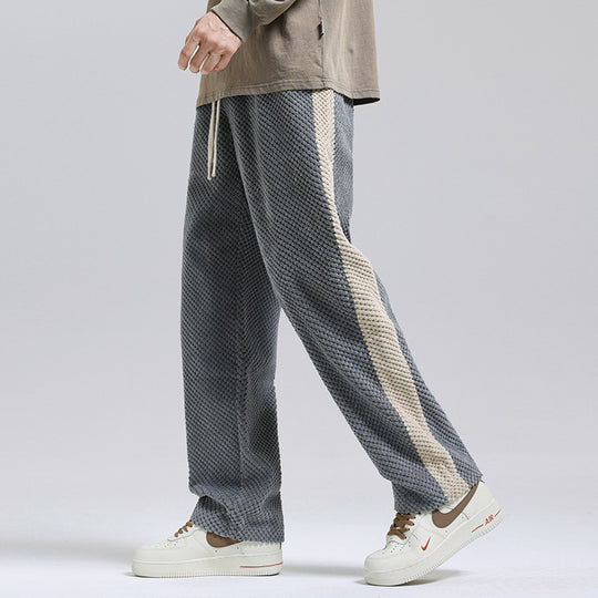 Damen Freizeithose mit strukturiertem Gewebe und seitlichem Streifen R&B