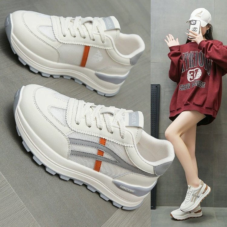 Damen Sportliche Sneakers mit atmungsaktivem Mesh-Obermaterial und dämpfender Sohle R&B