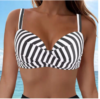 Damen Elegantes Bikinioberteil mit Wickeldesign R&B
