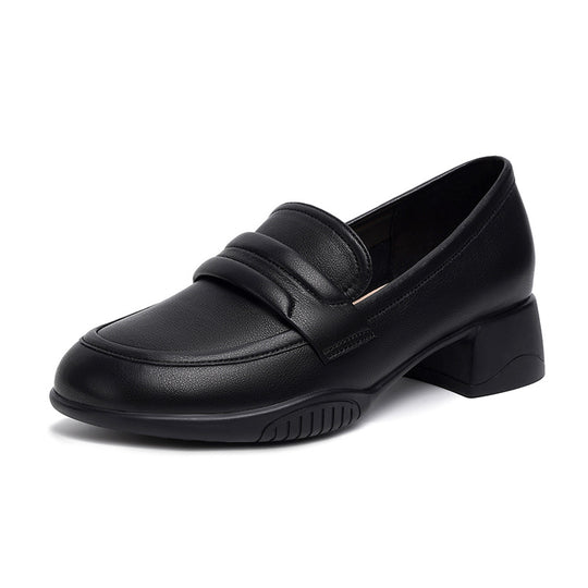 Damen Elegante Mokassins mit modischem Design und komfortablem Blockabsatz R&B