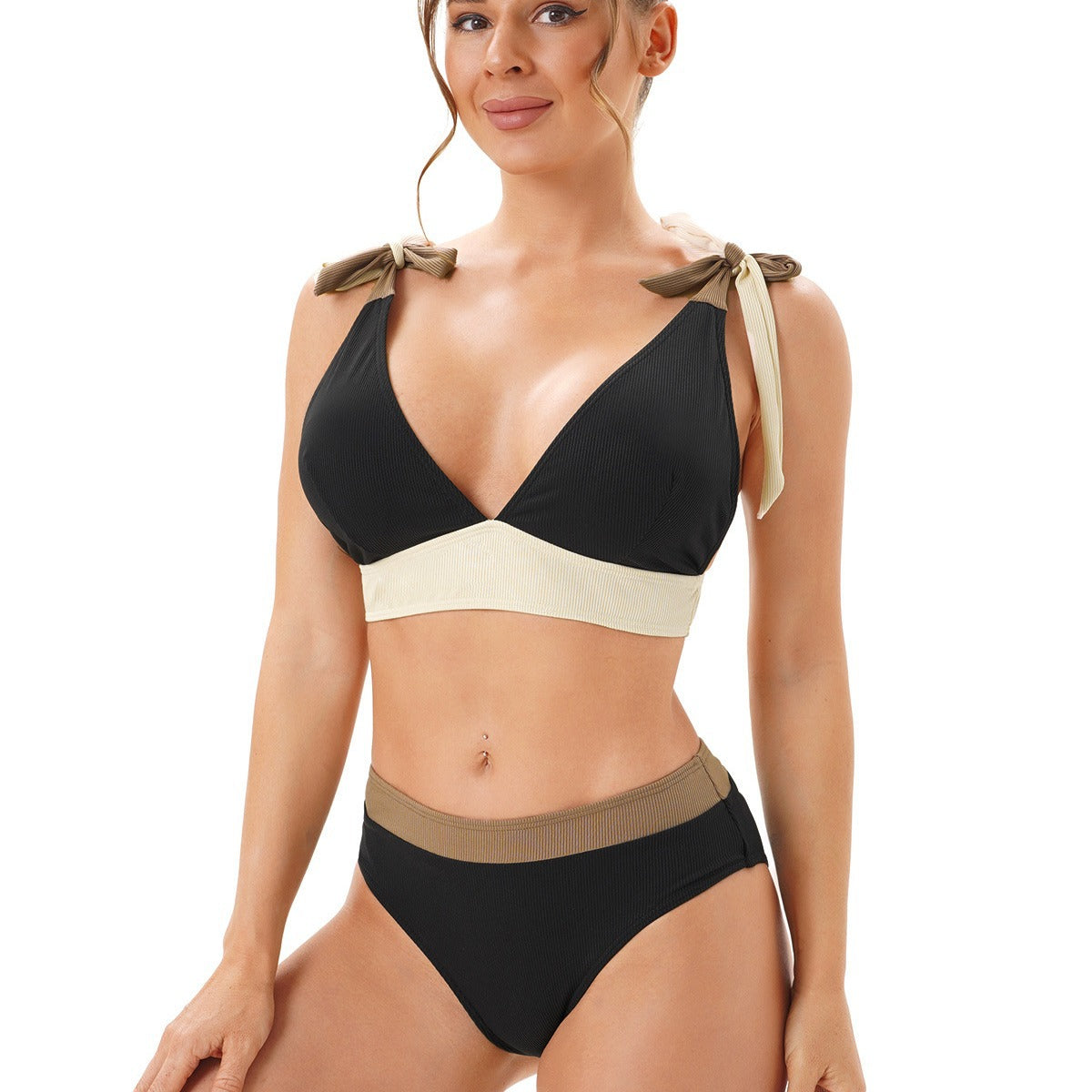 Damen Bikini mit modischen Schleifen R&B