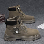 Damen robuste High-Top Stiefel mit atmungsaktivem Rippenkragen und rutschfester Sohle R&B