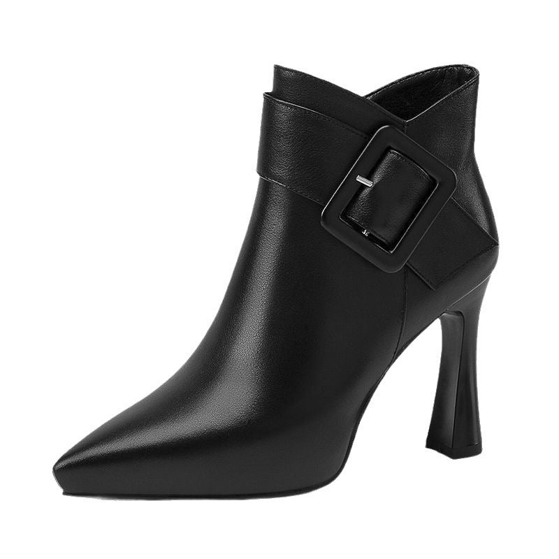 Damen Schicke Stiefeletten mit eleganter Schnalle R&B