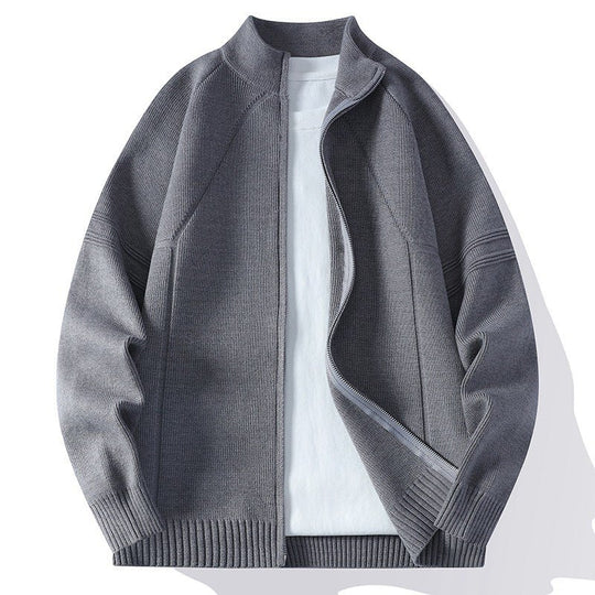Damen lässige Jacke mit hohem Kragen und durchgehendem Reißverschluss R&B