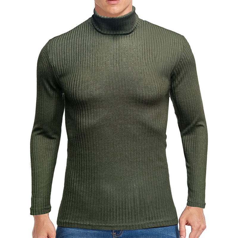 Herren feiner Rollkragenpullover aus strukturiertem Strick R&B