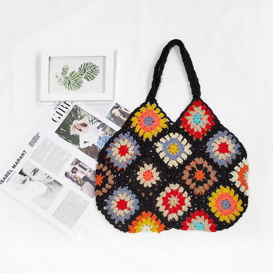 Damen Handgefertigte Häkel-Shopper-Tasche R&B