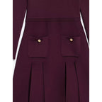 Damen Strickkleid mit dekorativen Knopfdetails und praktischen Taschen R&B