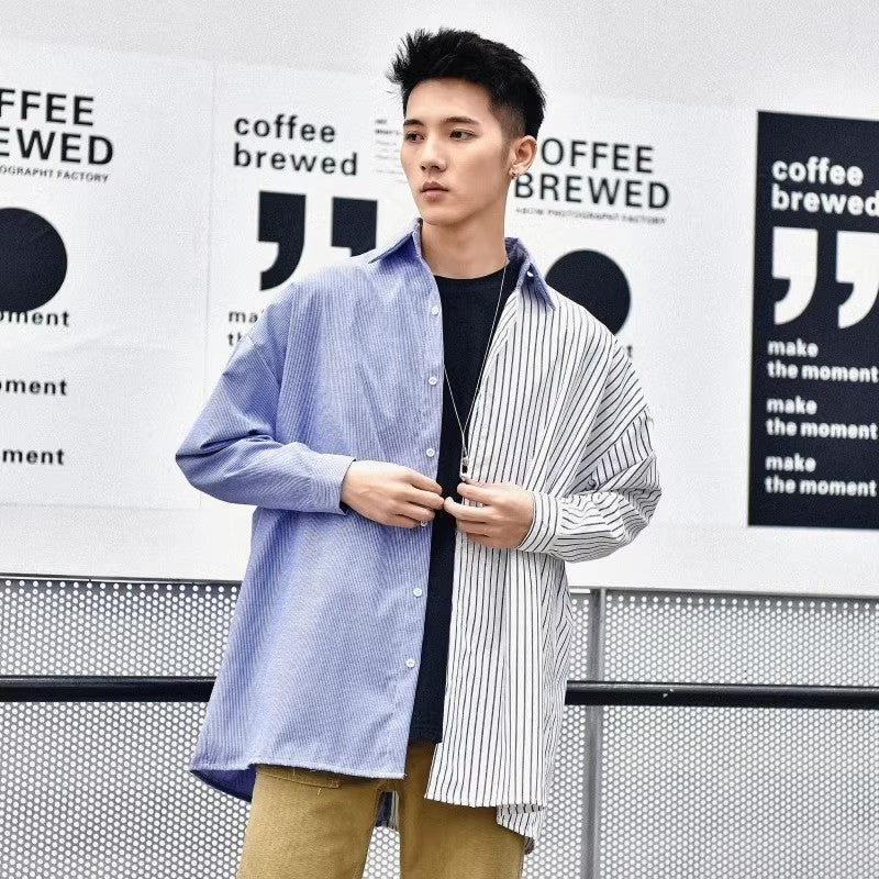 Herren Trendy Hemd mit asymmetrischem Design und urbanem Chic R&B