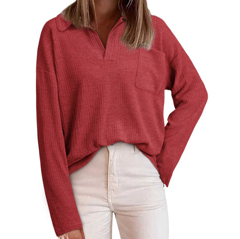 Damen Pullover mit strukturierter Oberfläche und lässigem Schnitt R&B