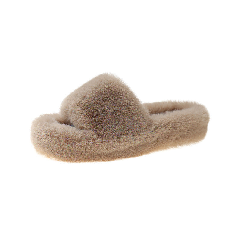 Damen Fleece-Hausschuhe mit luxuriösem Plüsch und weichem Fußbett EB