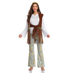 Herren Kostüm im Wildwest-Stil mit fransigem Weste und bunten Hosendetails R&B