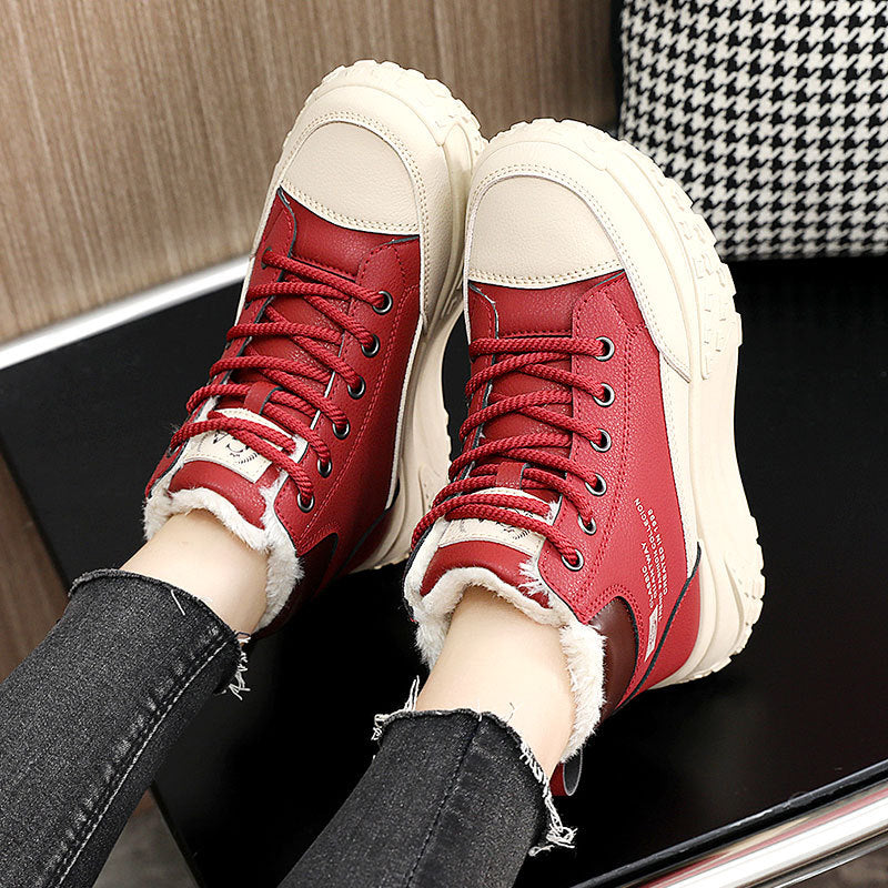 Damen Winterliche High-Top Sneakers mit kuscheligem Innenfutter und robustem Laufprofil R&B