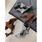 Damen Wedge-Sandalen mit modischem Leopardenprint und Riemchen R&B