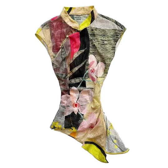 Damen Elegantes Blusenshirt mit floralem Design R&B
