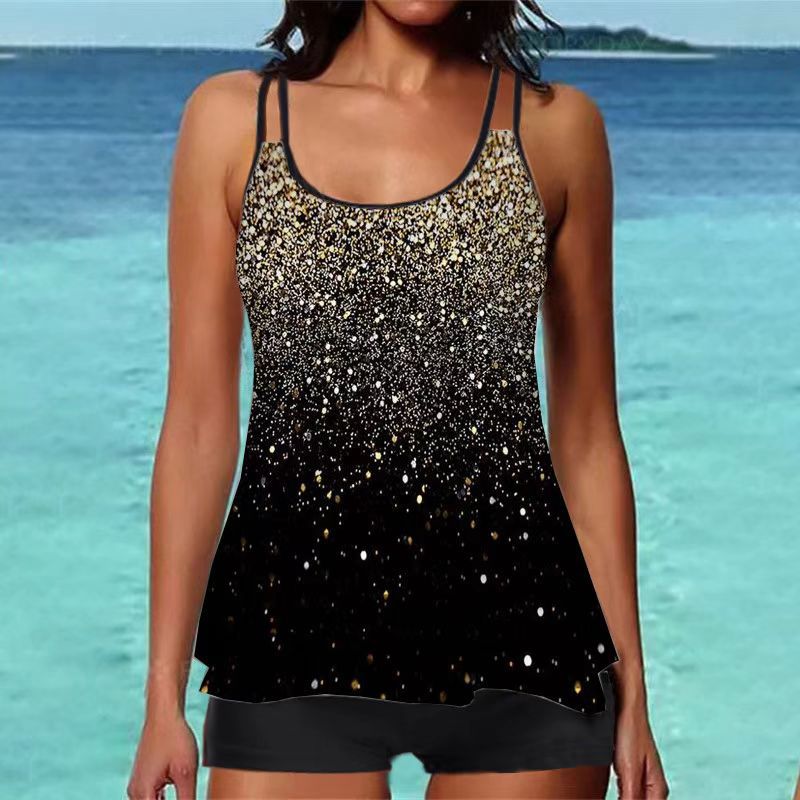Damen Tankini-Oberteil mit floralem Design und Rückenriegel R&B