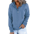 Damen Kapuzenpullover mit Knopfdetails und weichem Fleece-Material R&B