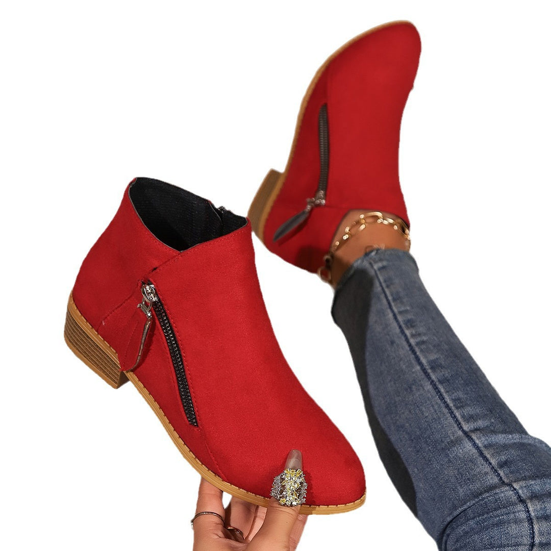Damen Ankle Boots mit asymmetrischem Reißverschluss von R&B