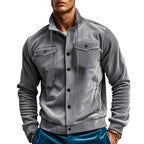 Herren modische Cordjacke mit praktischen Taschen und hochwertiger Verarbeitung R&B