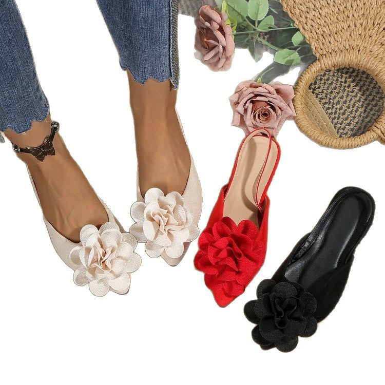 Damen Ballerinas mit blütenförmigen Applikationen R&B