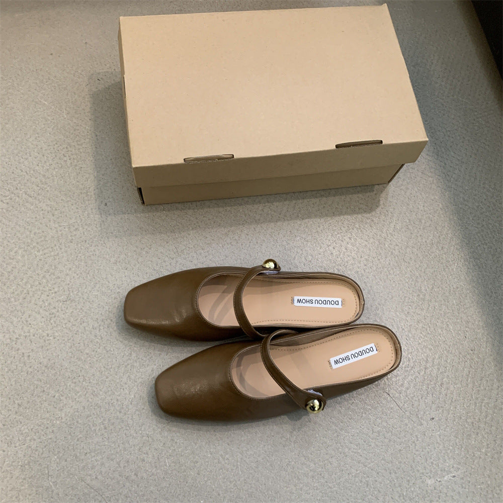 Damen elegante Sling-Ballerinas mit modischem Riemchen R&B