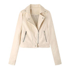 Damen Kunstleder Bikerjacke mit asymmetrischem Reißverschluss und praktischen Taschen R&B