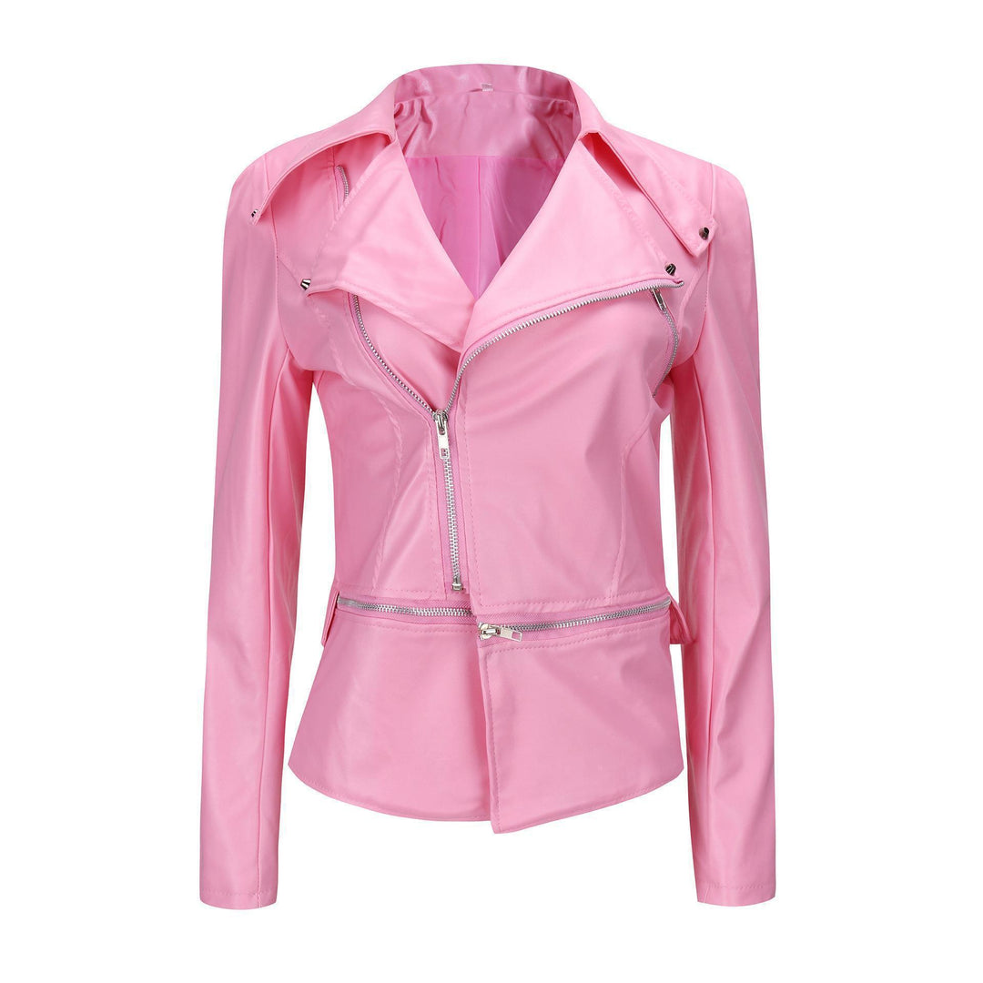 Damen jacke mit asymmetrischem Reißverschluss und stilvollen Zipper-Details R&B