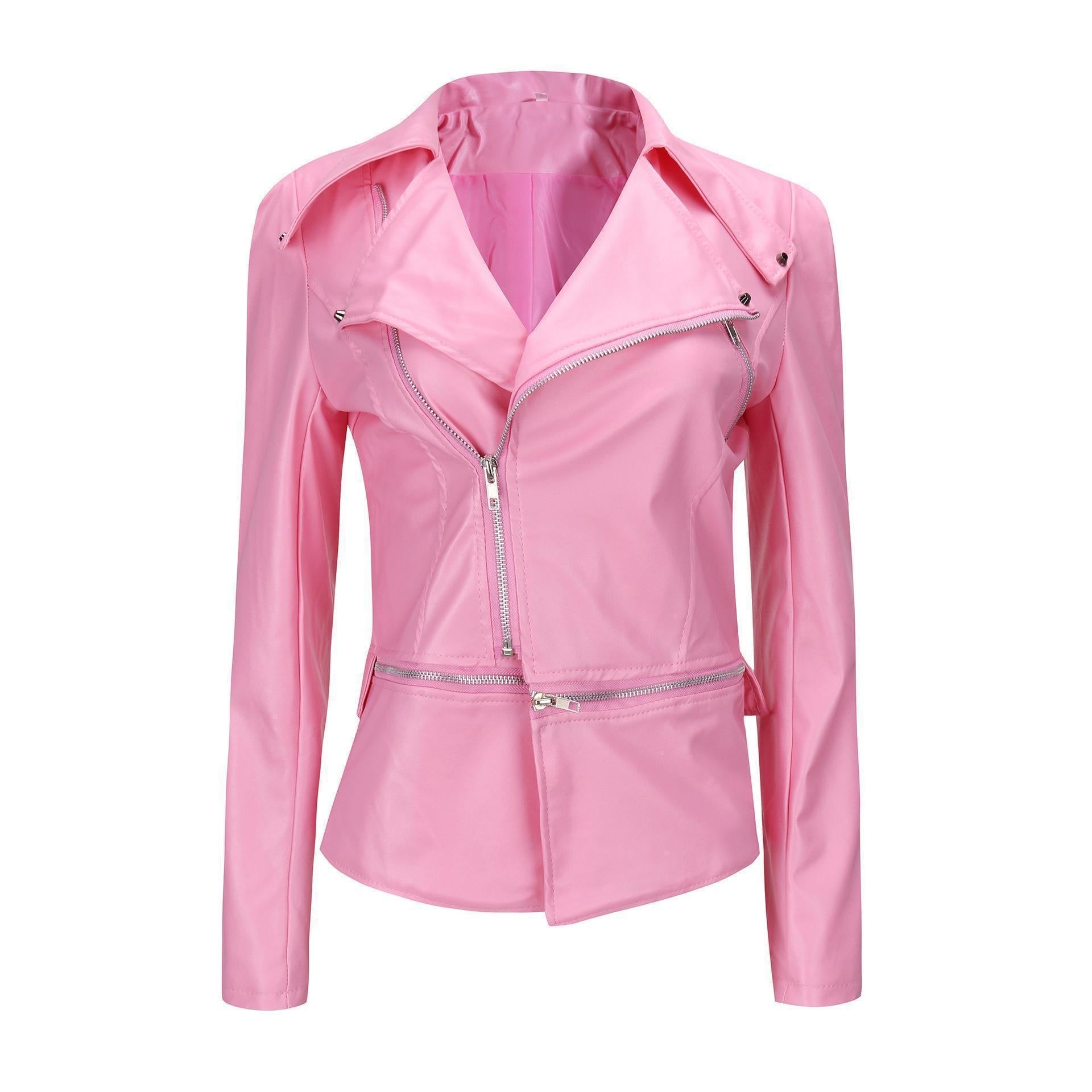 Damen jacke mit asymmetrischem Reißverschluss und stilvollen Zipper-Details R&B