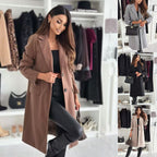 Damen Elegante, schicke Langjacke mit Taschen R&B
