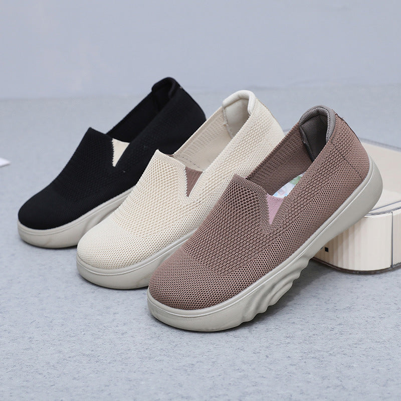 Damen Bequeme und atmungsaktive Slip-On Freizeitschuhe mit flexiblem Obermaterial R&B