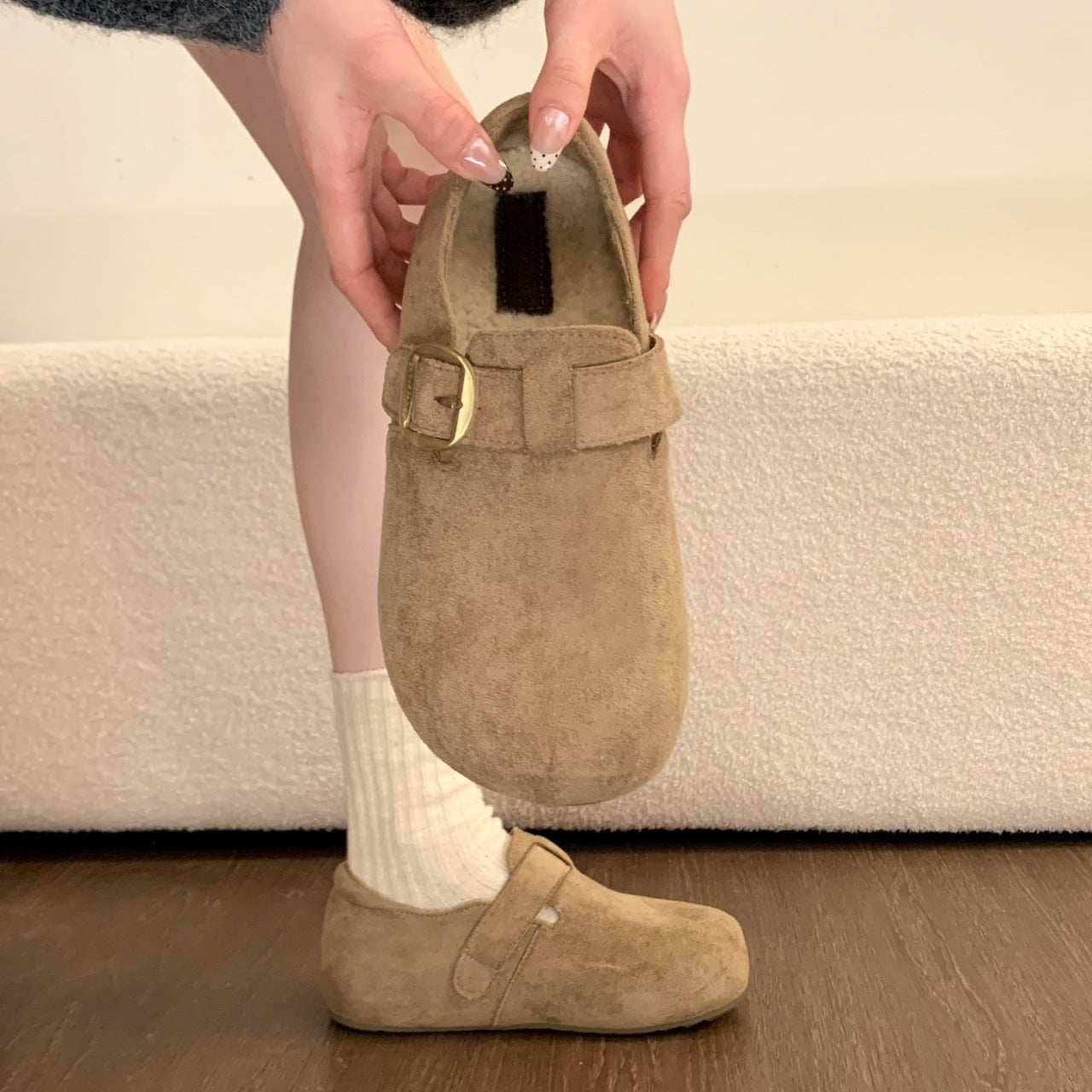 Damen Clogs mit weich gepolstertem Innenfutter und verstellbarem Riemen R&B