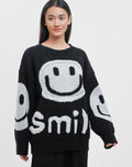 Damen gemütlicher Oversize-Pullover mit lässigem Grafikdesign R&B
