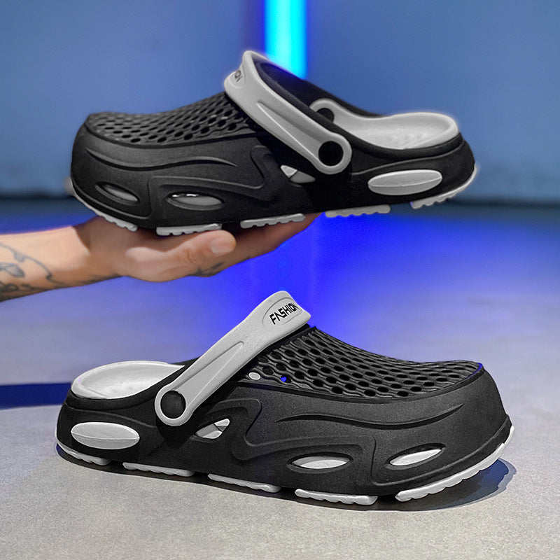 Herren Atmungsaktive Clogs mit verstellbarem Riemen R&B